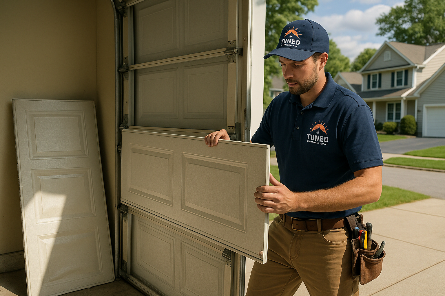 Garage Door Panel Replacement in West Simsbury