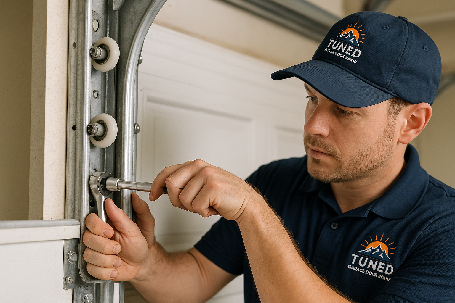 Garage Door Track Repair in West Simsbury